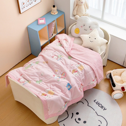 91家纺网 家纺一手货源 找家纺 （总）芭伯妮  2025新款40支全棉新疆棉花幼儿园儿童夏被