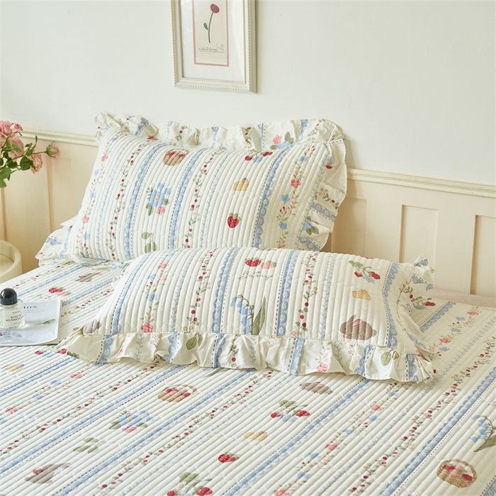 91家纺网 家纺一手货源 找家纺 恒爱家纺 2024新款全棉甜美少女单床盖 越畔之思