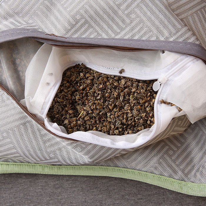 91家纺网 家纺一手货源 找家纺 梦叶草 2025新款纯色冰藤全荞麦枕夏凉凉感枕芯冰丝冰藤枕头 纯色冰藤全荞麦枕-嫩绿35*55cm