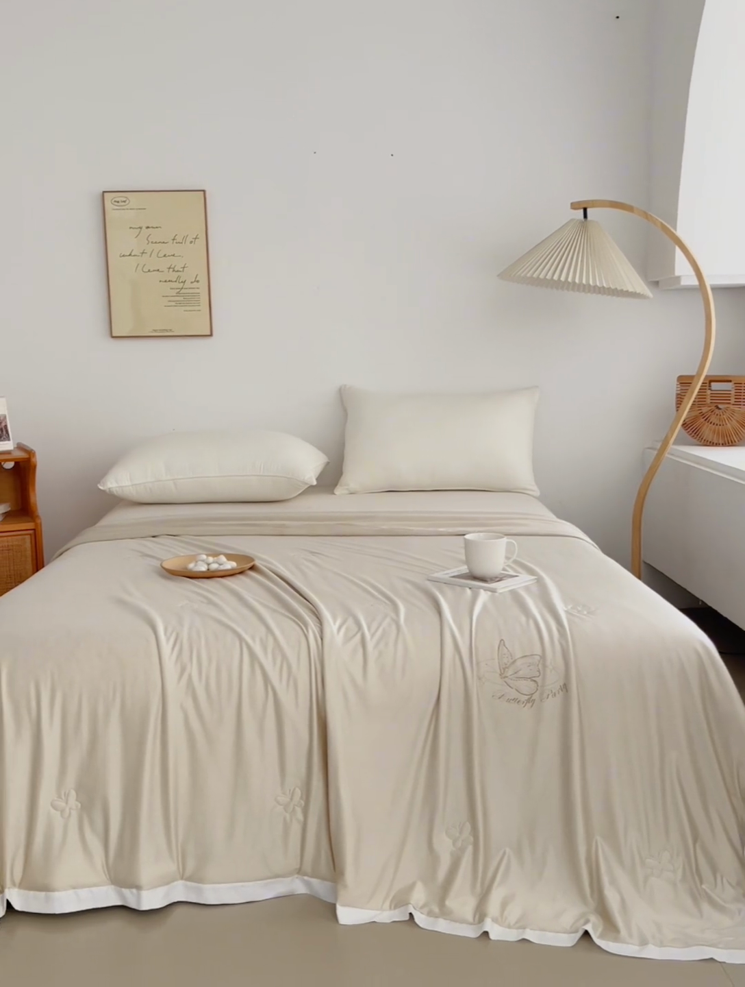 91家纺网 家纺一手货源 找家纺 野马寝具跨境电商专供 2025新款森氧冰蚕蚕丝被 金色