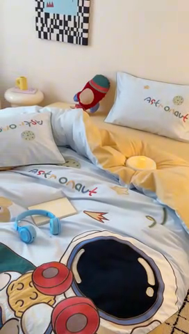 91家纺网 家纺一手货源 找家纺 （总）西西家居 2025新款100支澳棉纯棉四件套-太空旅行