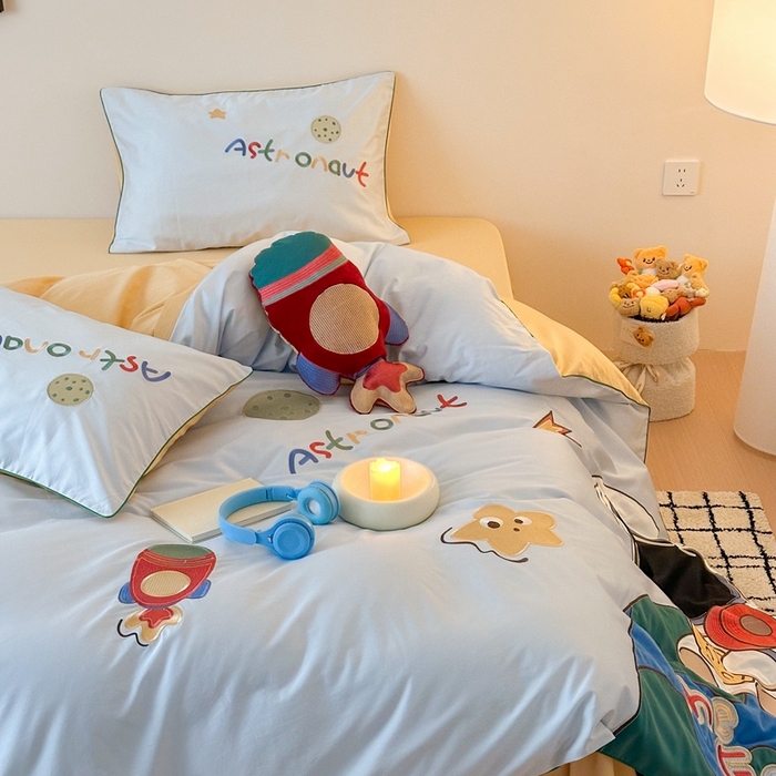 91家纺网 家纺一手货源 找家纺 （总）西西家居 2025新款100支澳棉纯棉四件套-太空旅行