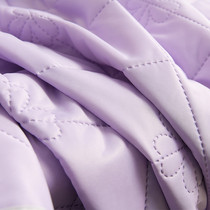 91家纺网 家纺一手货源 找家纺 2025新款清凉舒适凉感丝夏被四件套 浅紫