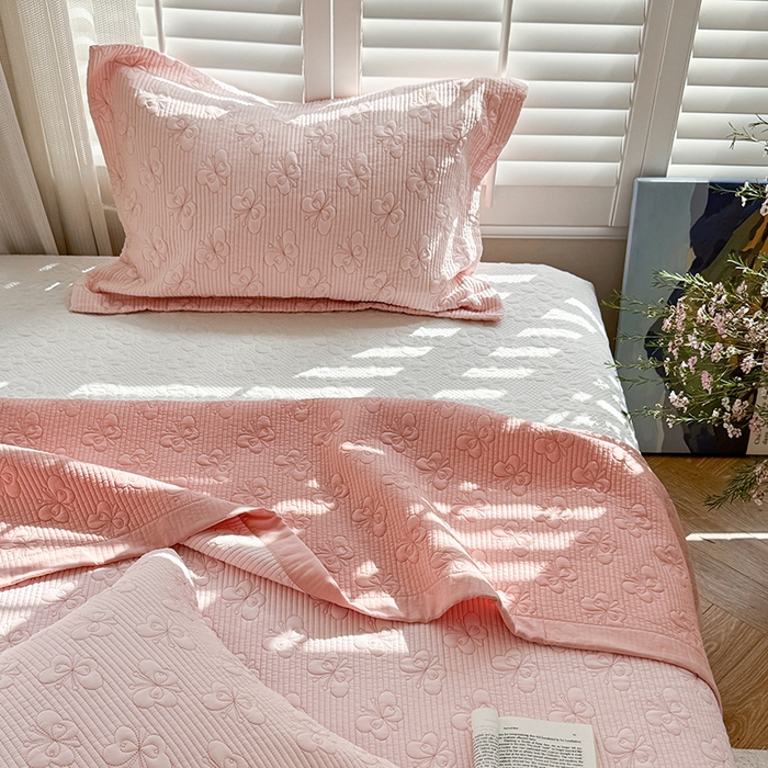 91家纺网 家纺一手货源 找家纺 琳可家居 花开蝶自来系列双面再生纤维素纤维床盖高温水洗两面可用 花开蝶自来-粉