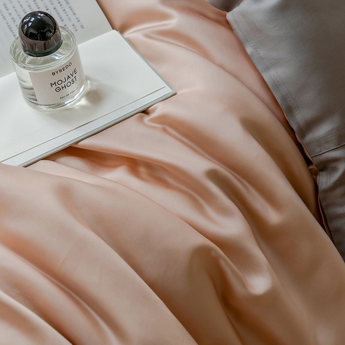 91家纺网 家纺一手货源 找家纺 咏绒家纺工厂店 2025新款60支奥地利兰精天丝单品系列--单被套 月光色-岩石灰