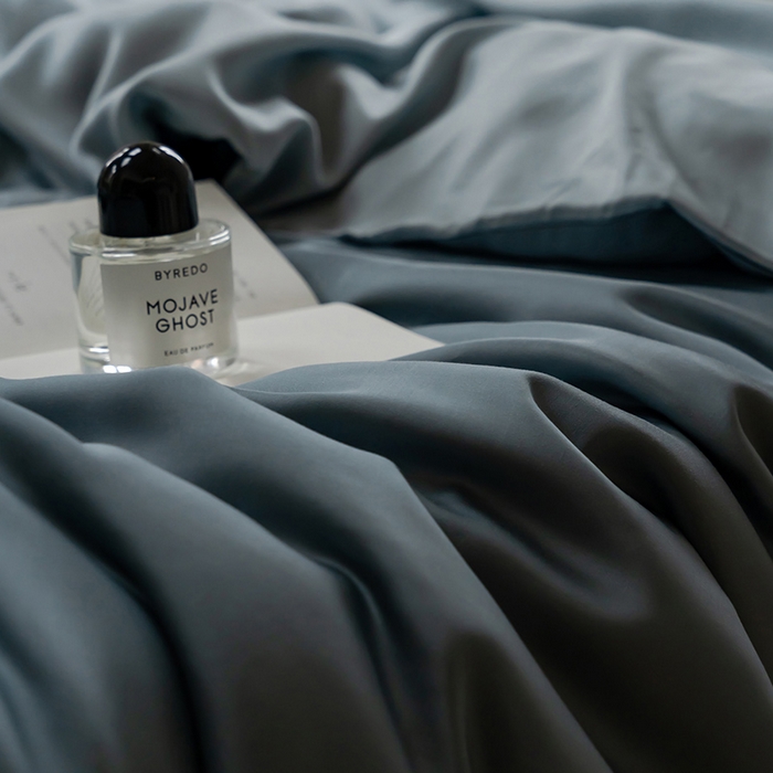 91家纺网 家纺一手货源 找家纺 咏绒家纺工厂店 2025新款60支奥地利兰精天丝单品系列--单被套 灰蓝色-冰川灰