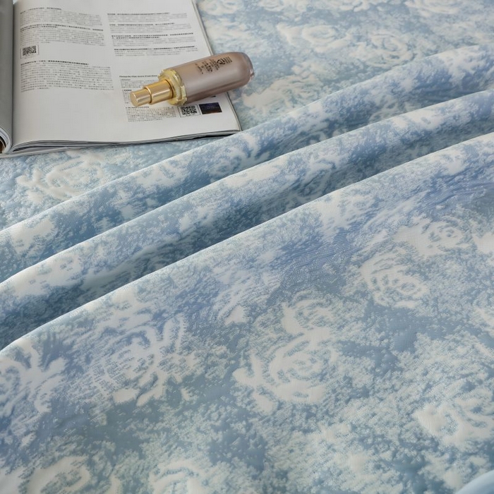 91家纺网 家纺一手货源 找家纺 野马寝具跨境电商专供 2025新款玫瑰花床裙 蓝