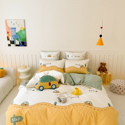 （总）西西家居 2025新款100支澳棉纯棉四件套-汽车小队