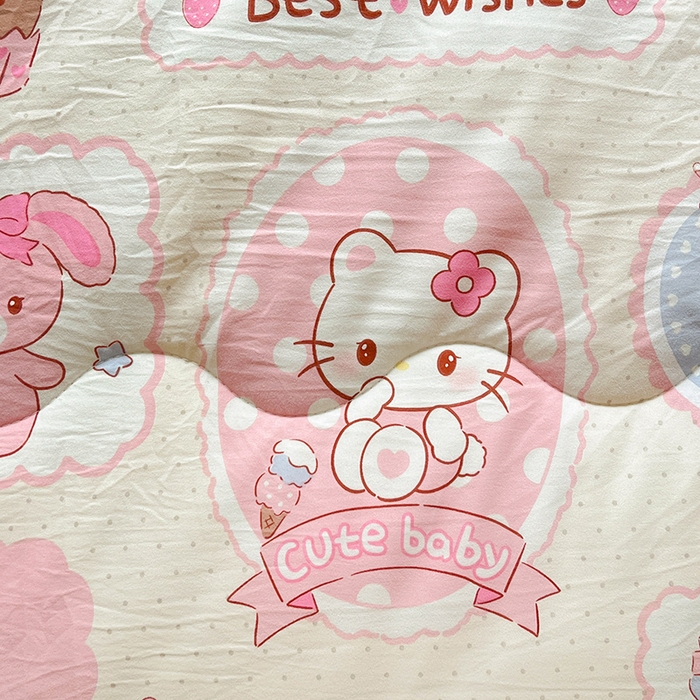 91家纺网 家纺一手货源 找家纺 玉海棠家纺 2025新款水洗皱皱纱印花夏被 被子被芯 可爱记忆录