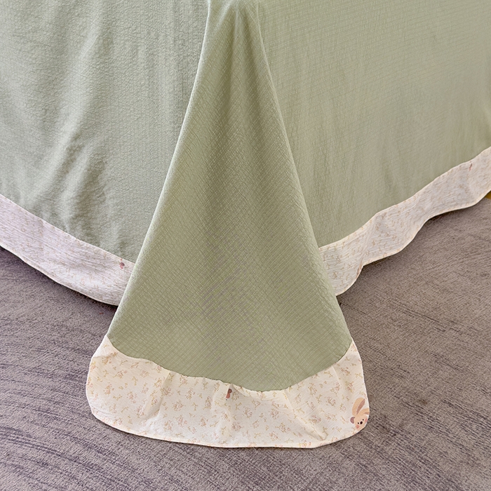 91家纺网 家纺一手货源 找家纺 竹合家纺 2025新款云感皱皱四件套-镂空花边款法式 花边款-兔小姐