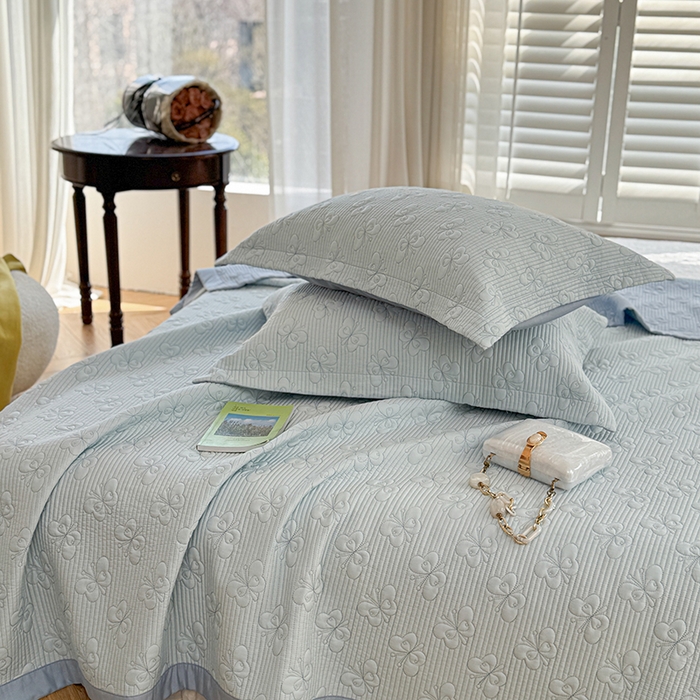 91家纺网 家纺一手货源 找家纺 琳可家居 花开蝶自来系列双面再生纤维素纤维床盖高温水洗两面可用 花开蝶自来-兰