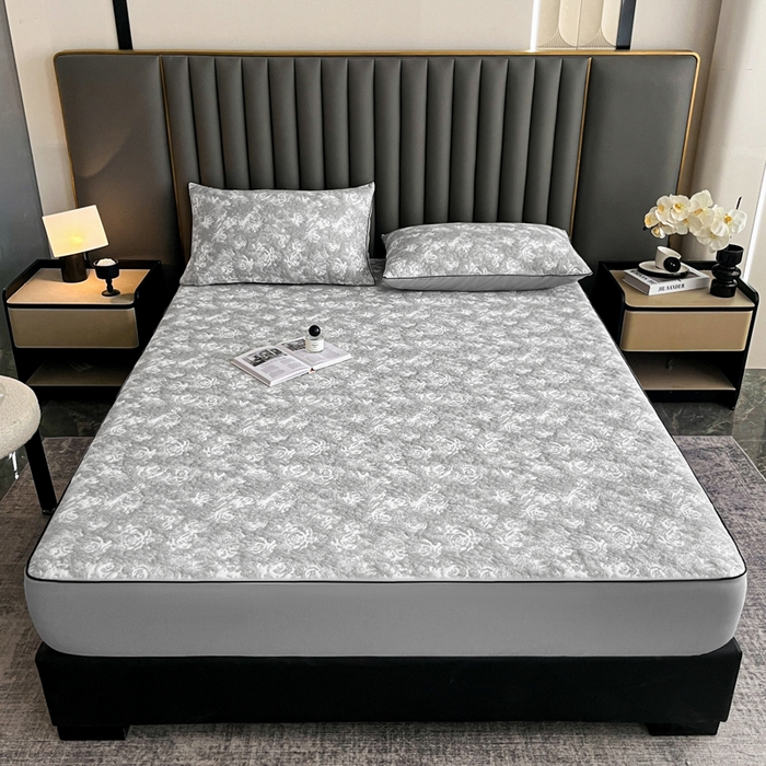 91家纺网 家纺一手货源 找家纺 （总）野马寝具跨境电商专供 2025新款潮汐床笠-玫瑰