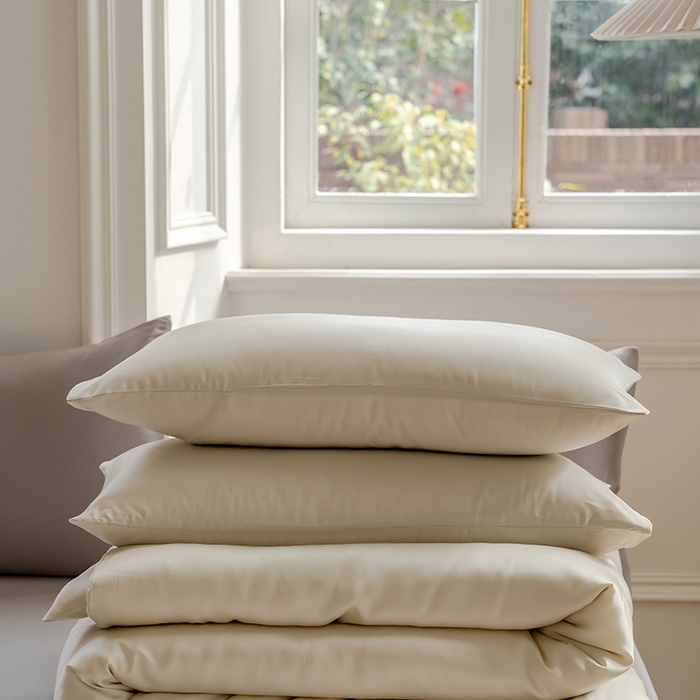 91家纺网 家纺一手货源 找家纺 咏绒家纺工厂店 2025新款60支奥地利兰精天丝单品系列--单被套 极地白