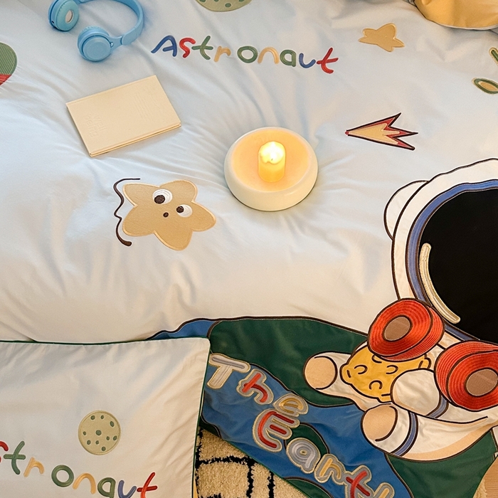 91家纺网 家纺一手货源 找家纺 （总）西西家居 2025新款100支澳棉纯棉四件套-太空旅行