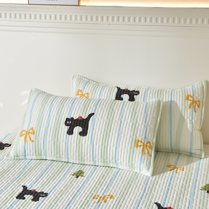 91家纺网 家纺一手货源 找家纺 床笠人家 2025新款亲肤双面磨毛夹棉床盖 艾尚