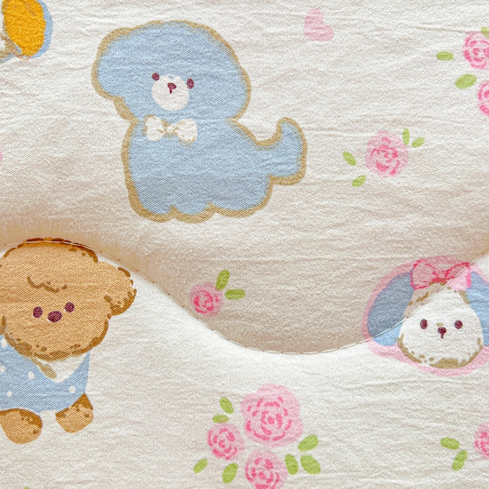 91家纺网 家纺一手货源 找家纺 玉海棠家纺 2025新款水洗皱皱纱印花夏被 被子被芯 灰蒙小狗