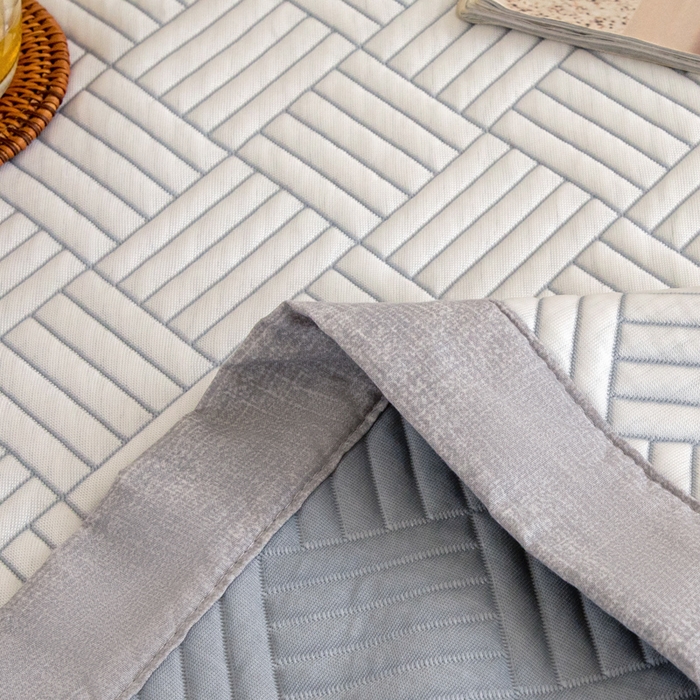 91家纺网 家纺一手货源 找家纺 野马寝具跨境电商专供 2025新款高分子冰感垫软凉席 斜方格