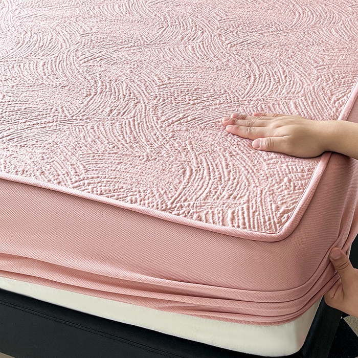 91家纺网 家纺一手货源 找家纺 （总）蓝邻家纺 2025新款PE提花床笠凉席-涂鸦系列