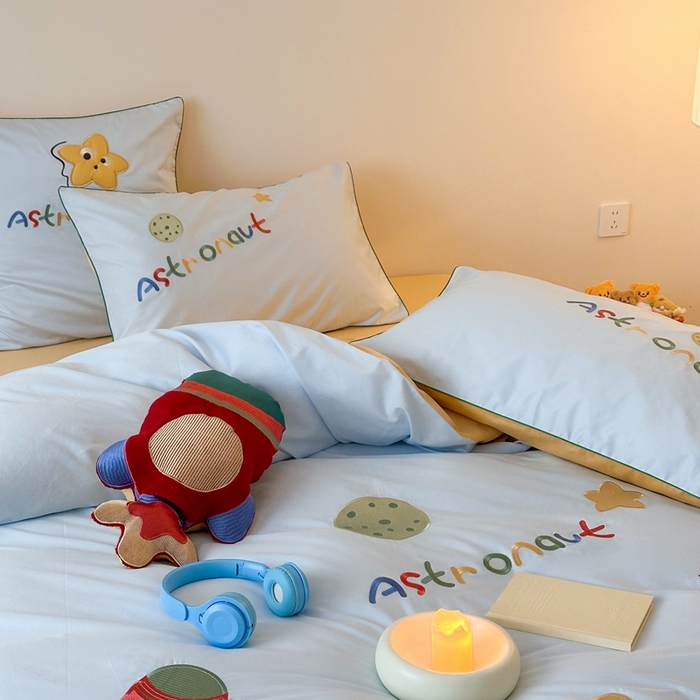 91家纺网 家纺一手货源 找家纺 （总）西西家居 2025新款100支澳棉纯棉四件套-太空旅行