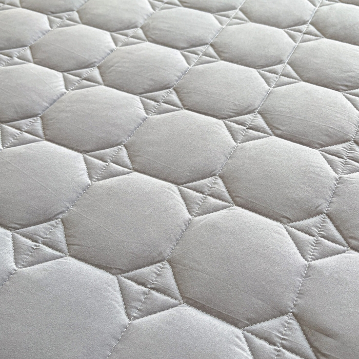 91家纺网 家纺一手货源 找家纺 万盛家纺 2025新款夹棉恐龙刺绣床笠 恐龙-方格 灰