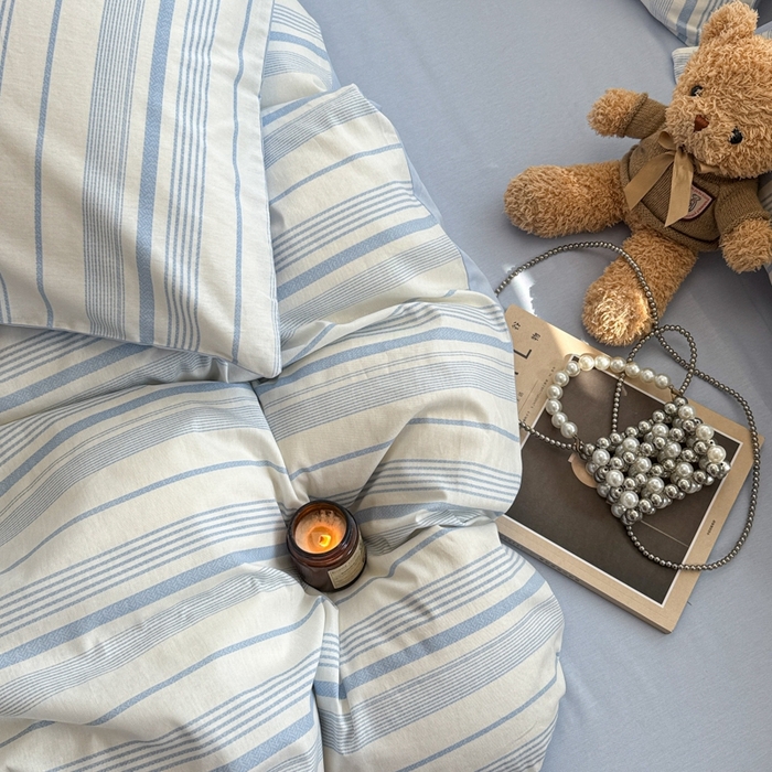 91家纺网 家纺一手货源 找家纺 呗旺鹿 2025新款学生季全棉纯棉40支跑量款巴恩风四件套 比格兰