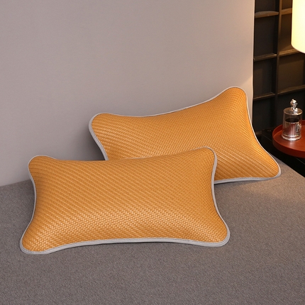 梦叶草 2025新款纯色冰藤全荞麦枕夏凉凉感枕芯冰丝冰藤枕头 纯色冰藤全荞麦枕-米色35*55cm