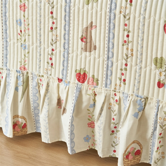 91家纺网 家纺一手货源 找家纺 恒爱家纺 2024新款全棉甜美少女单床盖 越畔之思