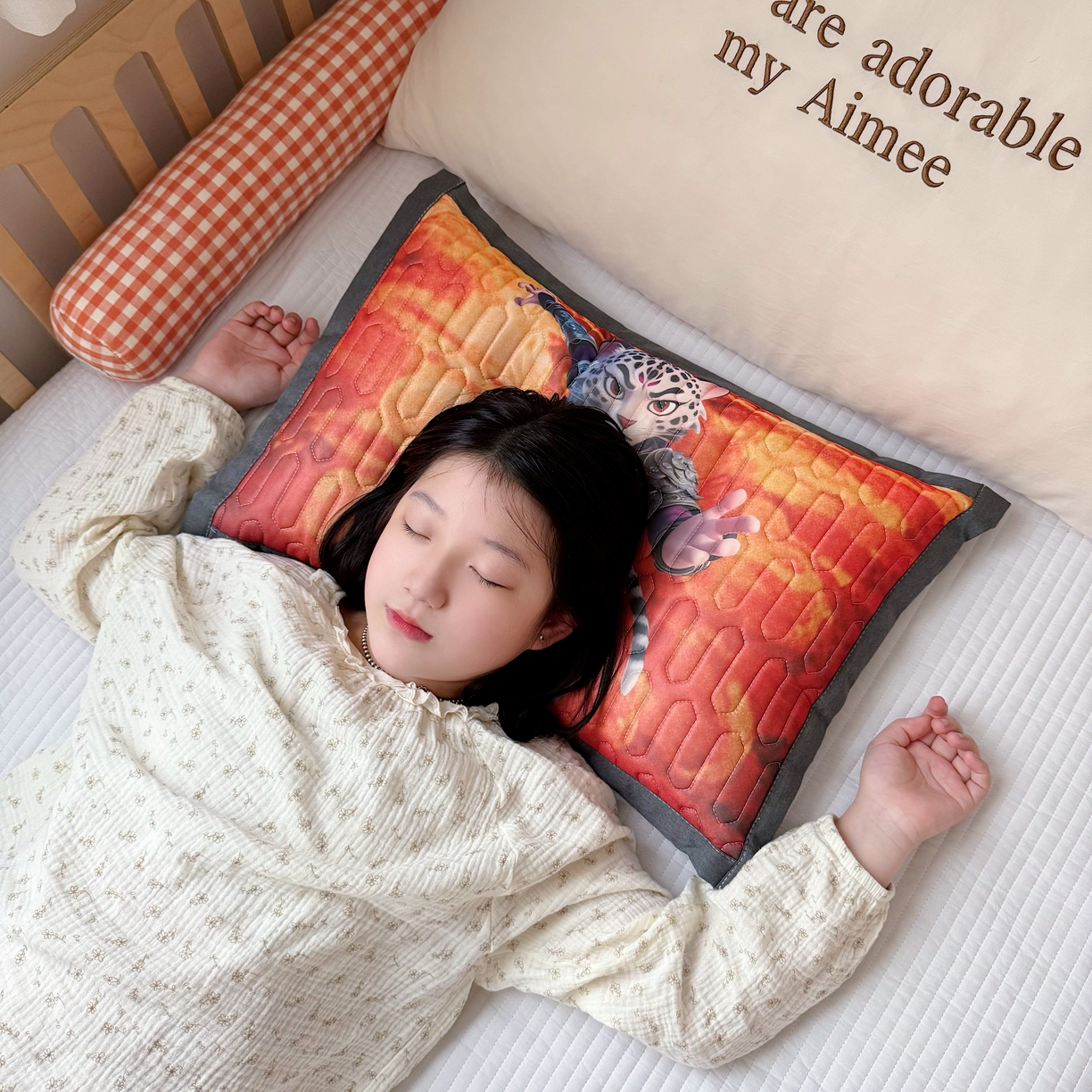 91家纺网 家纺一手货源 找家纺 纽乐家纺 2025新款卡通5D数码印花哪吒周边儿童冰丝乳胶凉枕枕套枕芯 哪吒-3