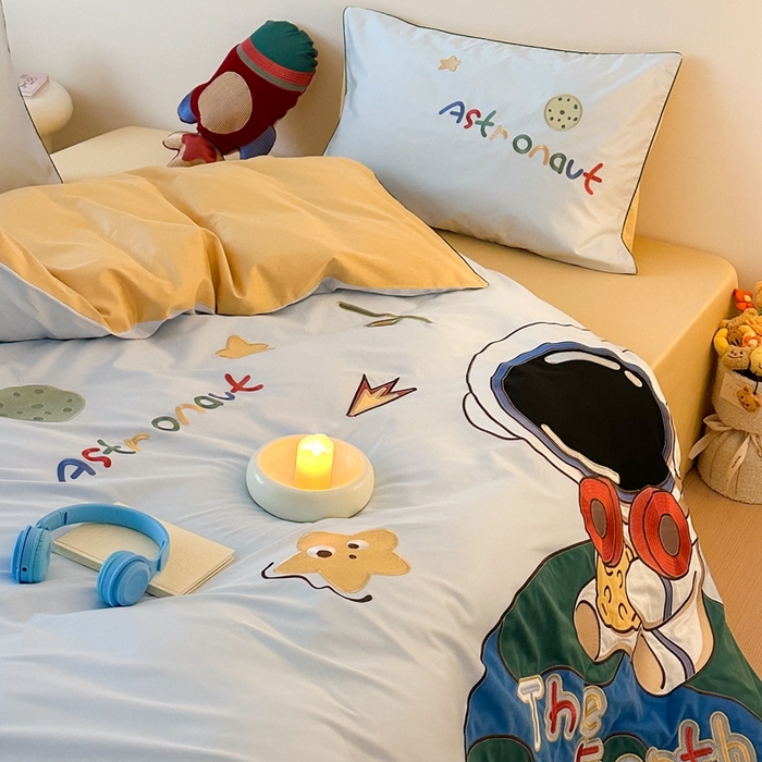 91家纺网 家纺一手货源 找家纺 （总）西西家居 2025新款100支澳棉纯棉四件套-太空旅行