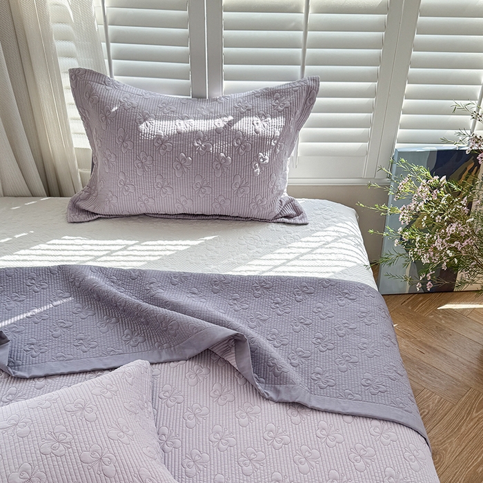 91家纺网 家纺一手货源 找家纺 琳可家居 花开蝶自来系列双面再生纤维素纤维床盖高温水洗两面可用 花开蝶自来-紫