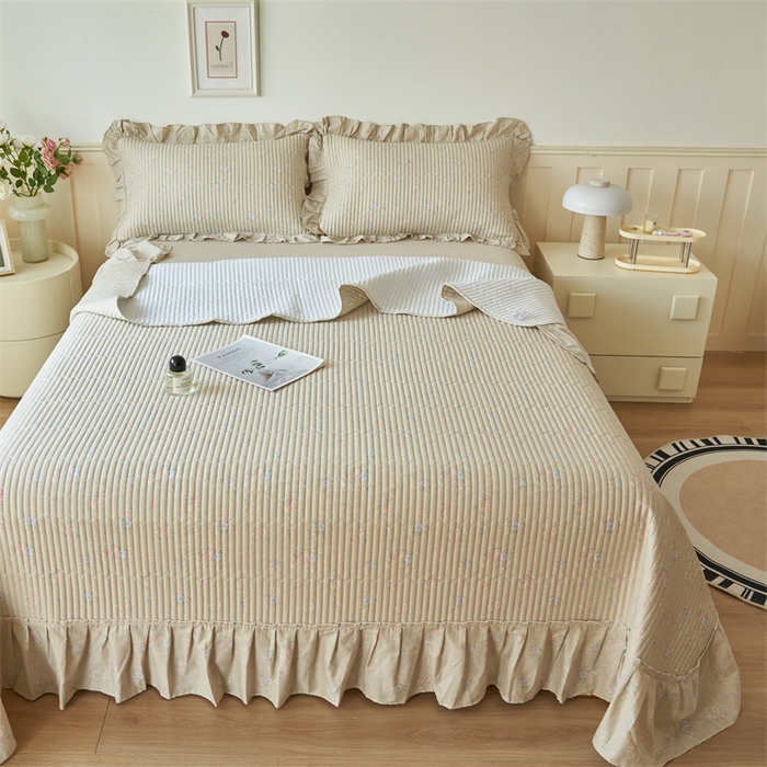 91家纺网 家纺一手货源 找家纺 恒爱家纺 2024新款全棉甜美少女单床盖 半夏