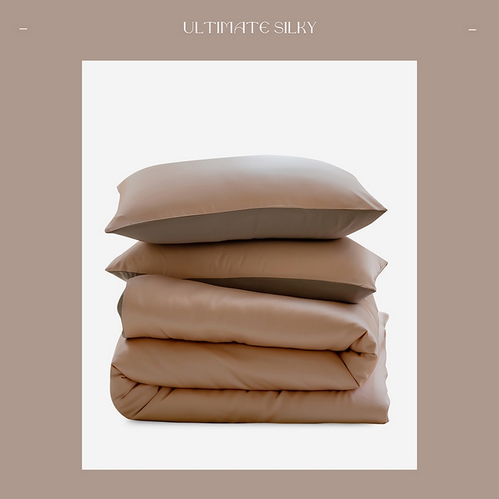 91家纺网 家纺一手货源 找家纺 咏绒家纺工厂店 2025新款60支奥地利兰精天丝单品系列--单被套 月光色-岩石灰