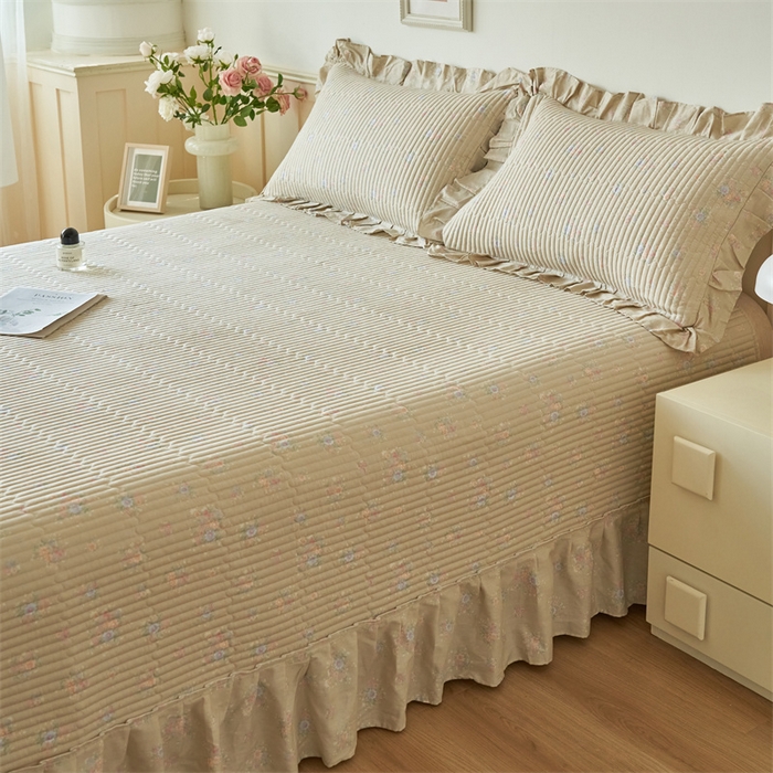 91家纺网 家纺一手货源 找家纺 恒爱家纺 2024新款全棉甜美少女单床盖 半夏