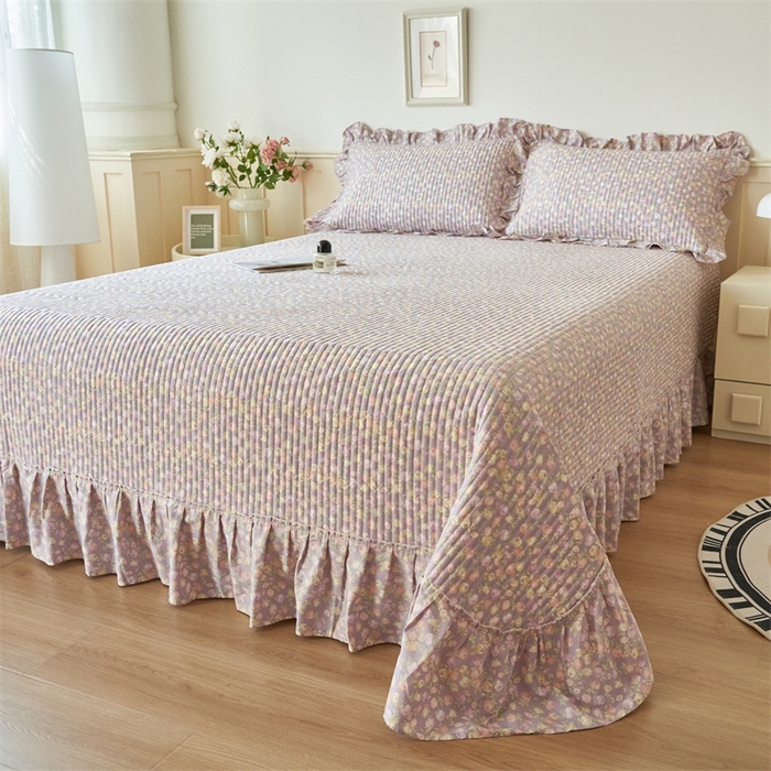 91家纺网 家纺一手货源 找家纺 恒爱家纺 2024新款全棉甜美少女单床盖 绝影