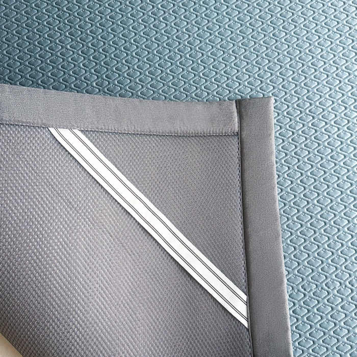 91家纺网 家纺一手货源 找家纺 欧邦 2025新款提花冰豆豆凉席三件套-幸运草 凉席款-幸运草-蓝