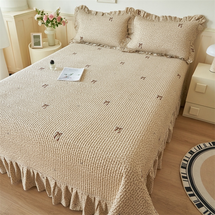 91家纺网 家纺一手货源 找家纺 恒爱家纺 2024新款全棉甜美少女单床盖 笑语嫣然