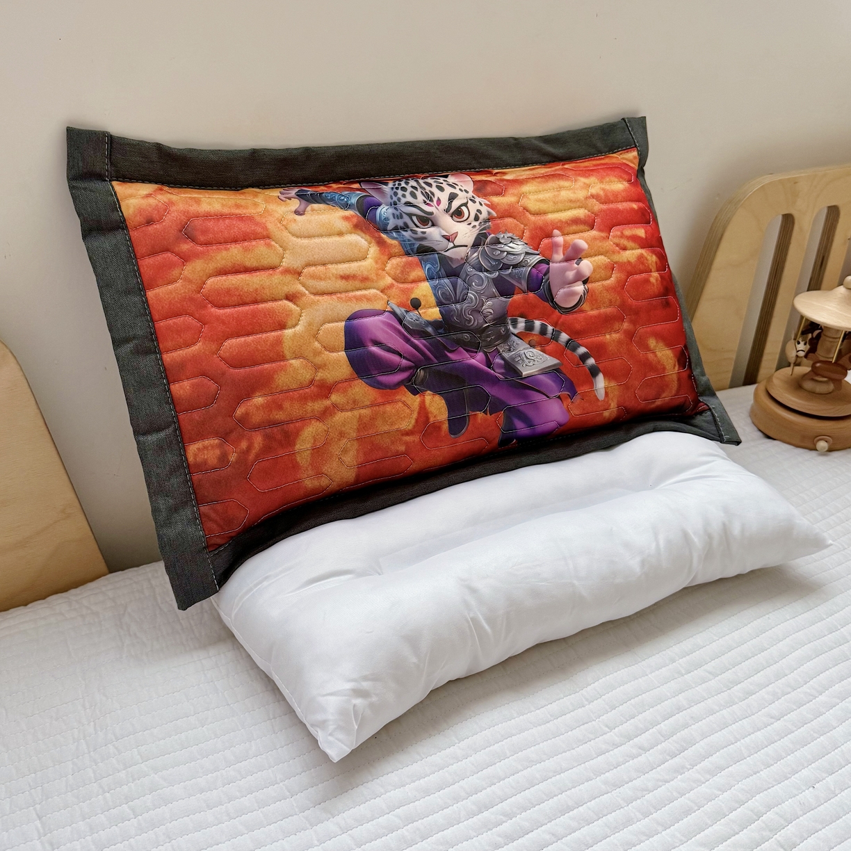 91家纺网 家纺一手货源 找家纺 纽乐家纺 2025新款卡通5D数码印花哪吒周边儿童冰丝乳胶凉枕枕套枕芯 哪吒-3