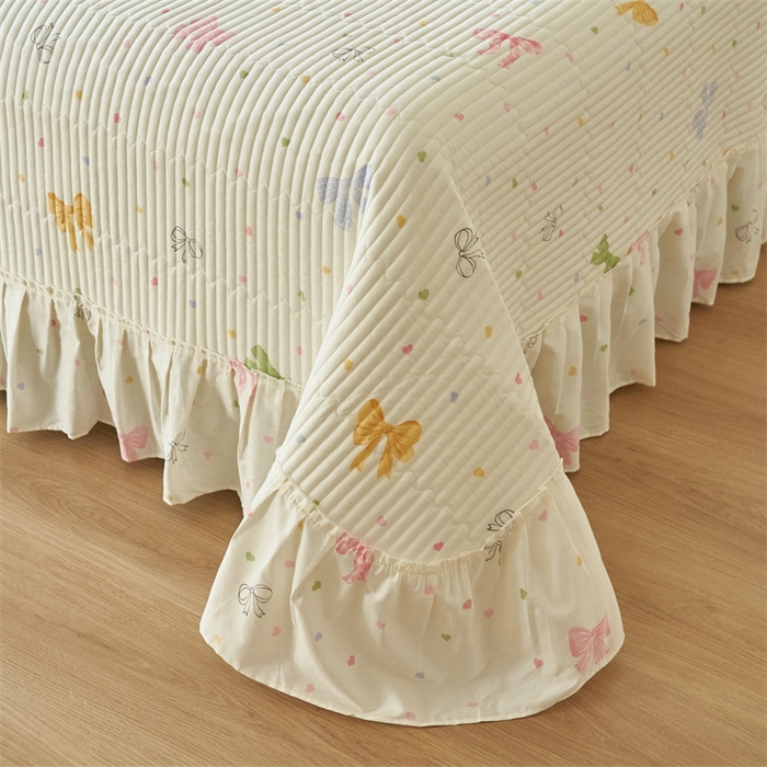 91家纺网 家纺一手货源 找家纺 恒爱家纺 2024新款全棉甜美少女单床盖 幻真