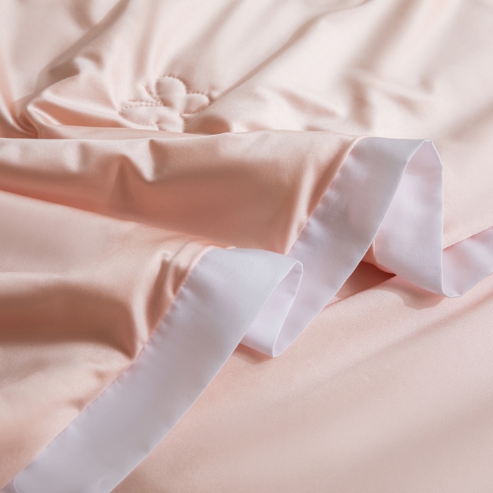 91家纺网 家纺一手货源 找家纺 野马寝具跨境电商专供 2025新款森氧冰蚕蚕丝被 粉色