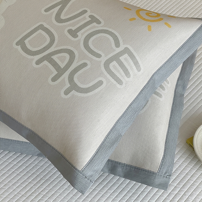 91家纺网 家纺一手货源 找家纺 安哆啦家纺 2025新款A类大版印花冰藤儿童幼儿园卡通萌宠系列凉席单枕套 小老鼠