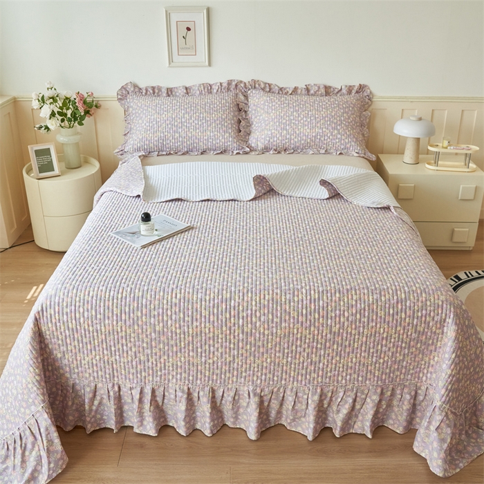 91家纺网 家纺一手货源 找家纺 恒爱家纺 2024新款全棉甜美少女单床盖 绝影