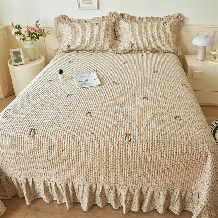 91家纺网 家纺一手货源 找家纺 恒爱家纺 2024新款全棉甜美少女单床盖 笑语嫣然