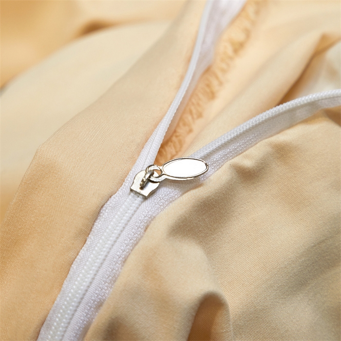 91家纺网 家纺一手货源 找家纺 佳宇轩 2025新款亲肤水洗棉刺绣四件套系列 简约时代-黄色