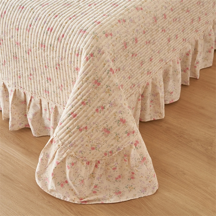 91家纺网 家纺一手货源 找家纺 恒爱家纺 2024新款全棉甜美少女单床盖 夏醉浅梦