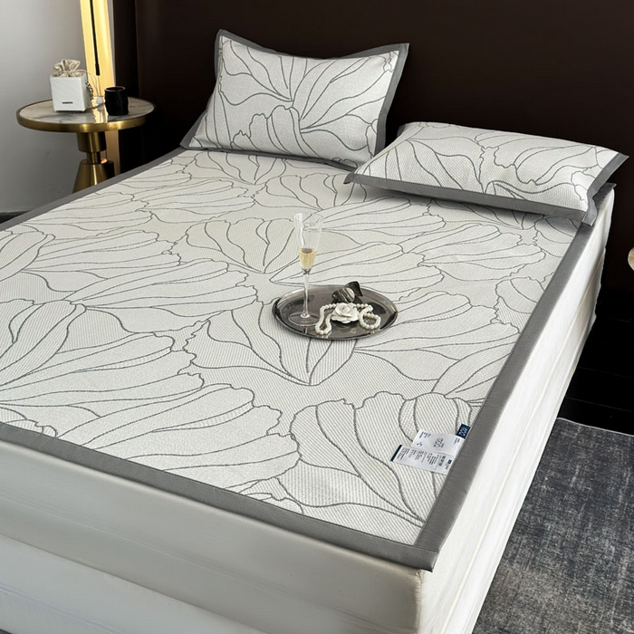 91家纺网 家纺一手货源 找家纺 麦伦家居 2025新款3D凉豆豆凉席提花如画系列 冰菘