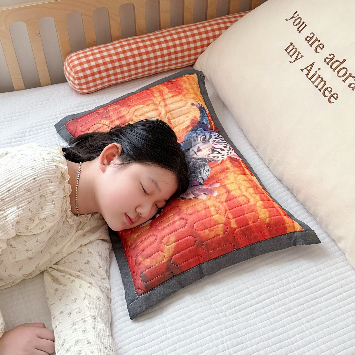 91家纺网 家纺一手货源 找家纺 纽乐家纺 2025新款卡通5D数码印花哪吒周边儿童冰丝乳胶凉枕枕套枕芯 哪吒-3