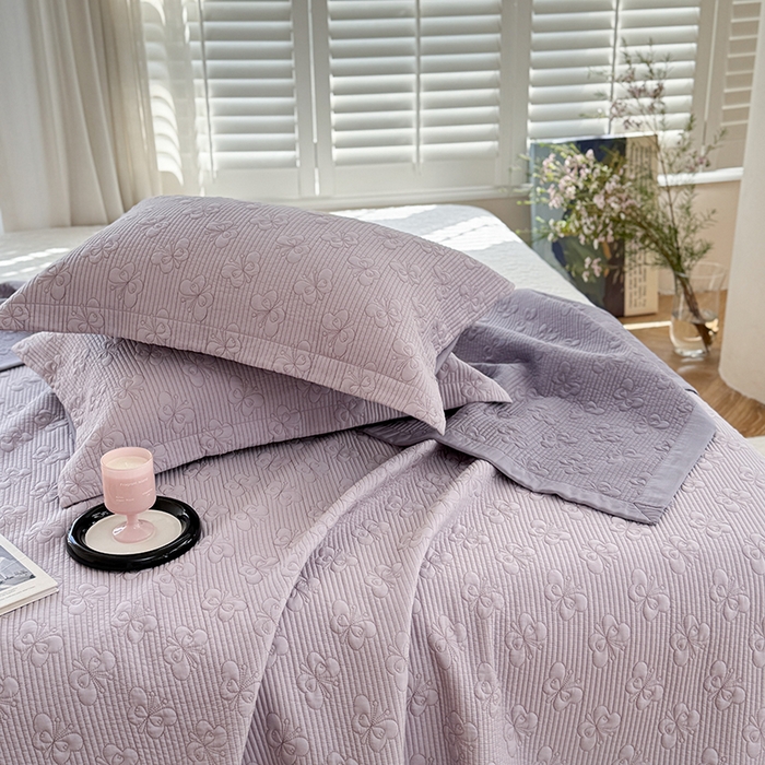 91家纺网 家纺一手货源 找家纺 琳可家居 花开蝶自来系列双面再生纤维素纤维床盖高温水洗两面可用 花开蝶自来-紫