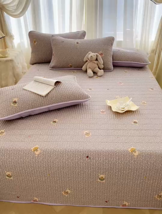 91家纺网 家纺一手货源 找家纺 恒爱 2025新款全棉印花单床盖 童年