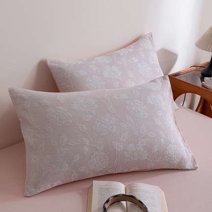 91家纺网 家纺一手货源 找家纺 （总）倾慕 2025新款A类全棉多层纱玫瑰单枕套