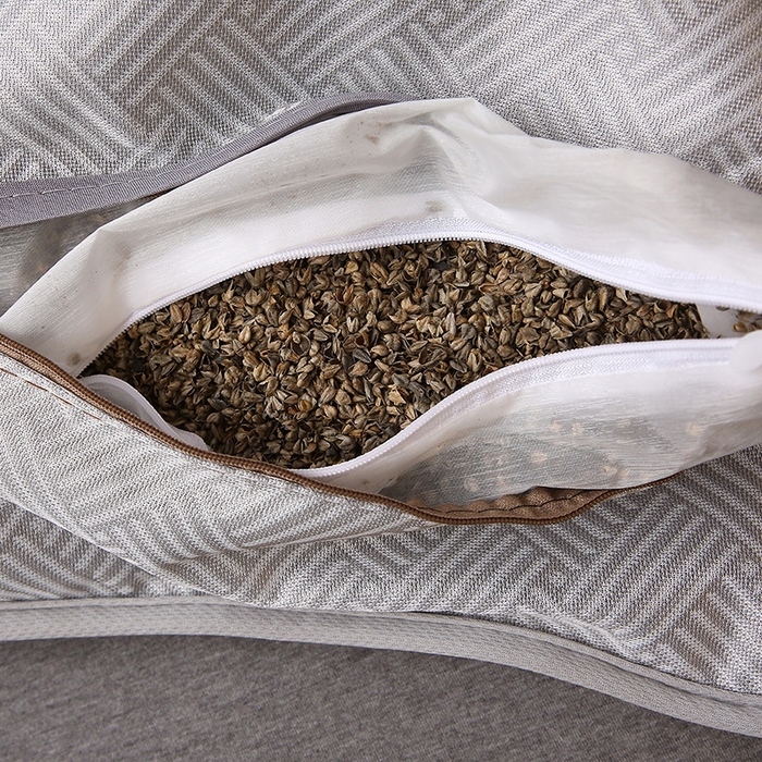 91家纺网 家纺一手货源 找家纺 2025新款纯色冰藤全荞麦枕夏凉凉感枕芯冰丝冰藤枕头 纯色冰藤全荞麦枕-灰色 35*55cm